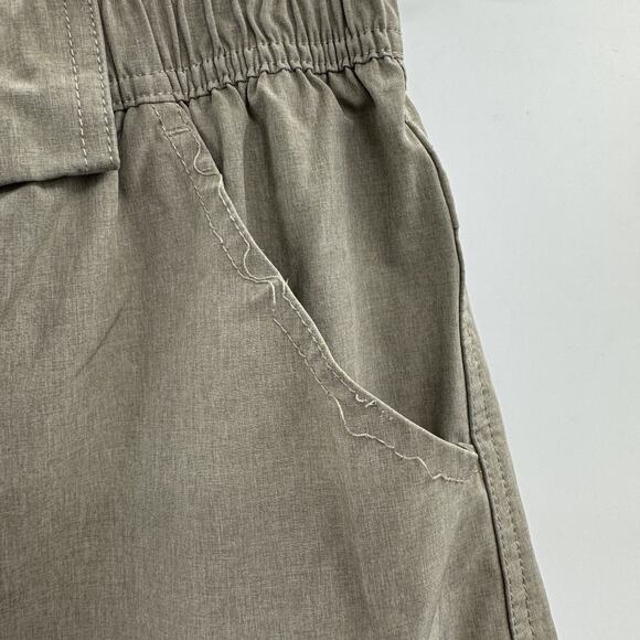 Aftco Men's Fishing Shorts Sz 36 Light Tan Brown Cargo Stretch Lightweight - Picture 4 of 12